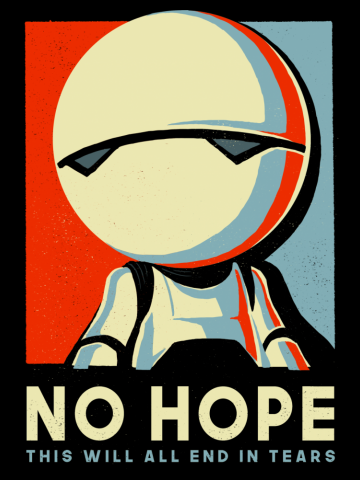 No hope Marvin - Funny Voting Sign Parody - Hitchhiker's Guide to the Galaxy