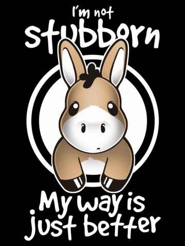 Not stubborn mule