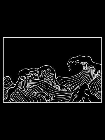 Ocean waves (dark variant)