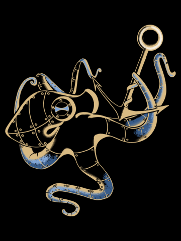 Octopus with anchor