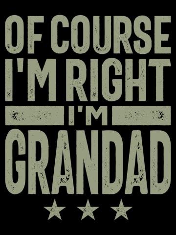 Of Course I'm Right, I'm Grandad - Father's Day