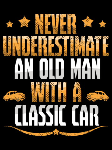 Old Man With A Classic Car