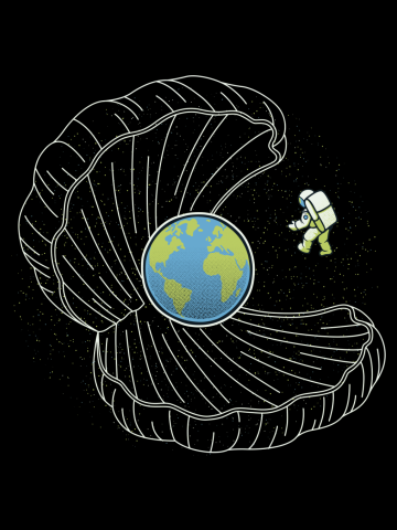Oyster Pearl Earth Astronaut