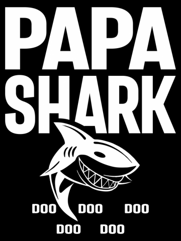 Papa Shark T-Shirt Doo Doo Doo Fathers Day Papa