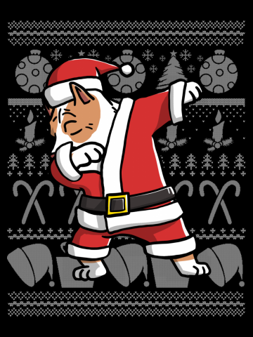 Pit Bull Dabbing Dog Dab Dance Move Christmas