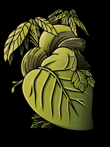Plant Heart Black