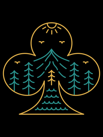 Playing Card Club Symbol of Nature