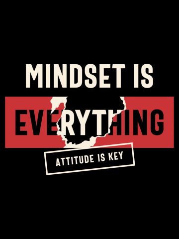 Positive Mindset, Attitude is Key - Motivational Quote