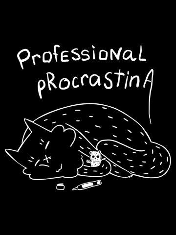 Professional Procrastina (Dark Background)