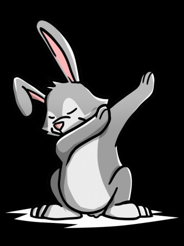 Rabbit Dabbing Dog Dab Dance Move