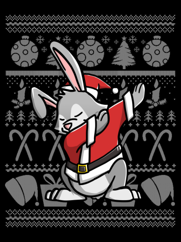 Rabbit Dabbing Dog Dab Dance Move Christmas