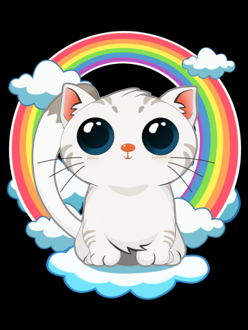 Rainbow Cute Cat LGBT Community Pride T Shirt