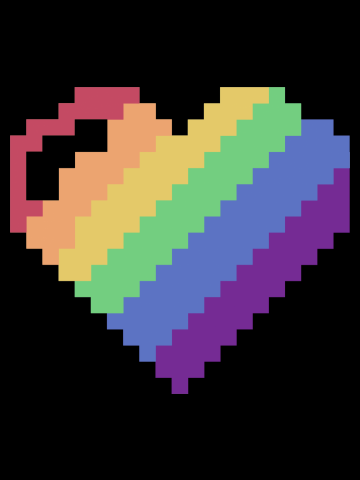 Rainbow Pixel Heart Game