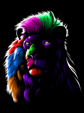 Rainbow lion