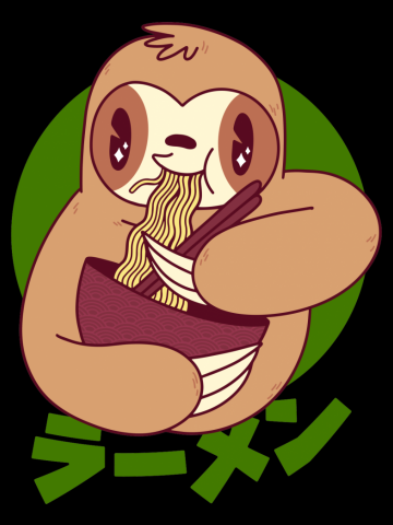 Ramen Sloth Noodles Japan Gift Japanese