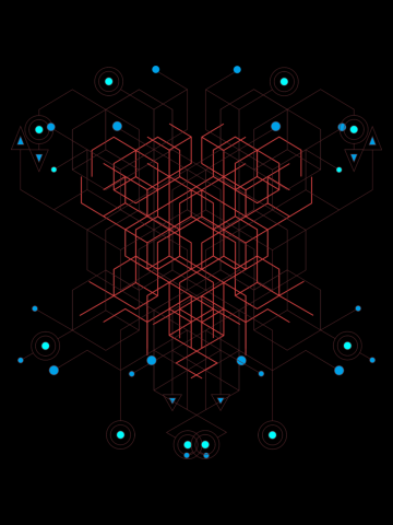 Red Cube Abstract