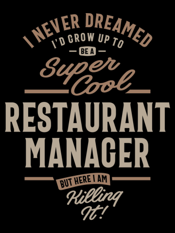 Restaurant Manager Funny Job Title Profession Occupation
