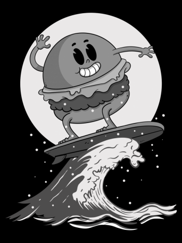 Retro Burger Surfer