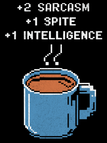 Retro Pixel Coffee Power-Up Design