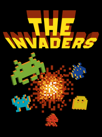 Retro outer space aliens are attacking Earth