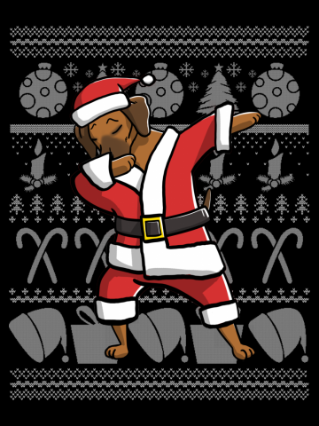 Rhodesian Ridgeback Dabbing Dog Dab Dance Move Christmas