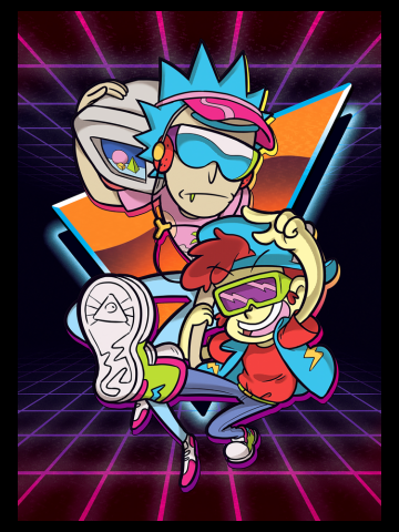 Rick and morty 80s
