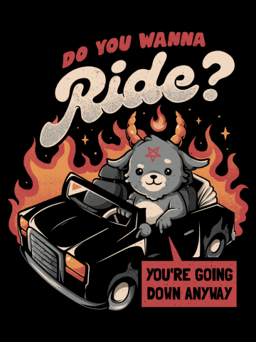 Ride to Hell - Funny Evil Creepy Baphomet Gift