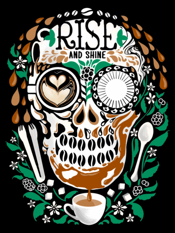 Rise and Shine Coffee Skull
