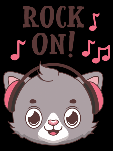 Rock on cat