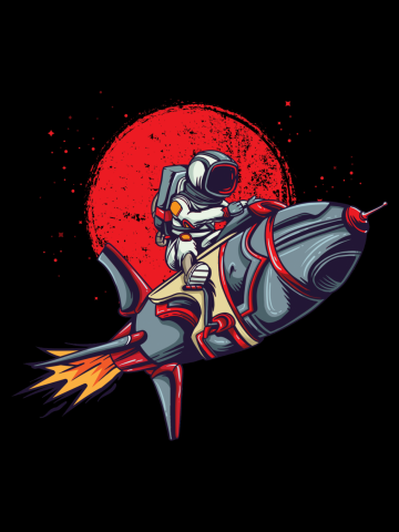 Rocket Riding Astronaut