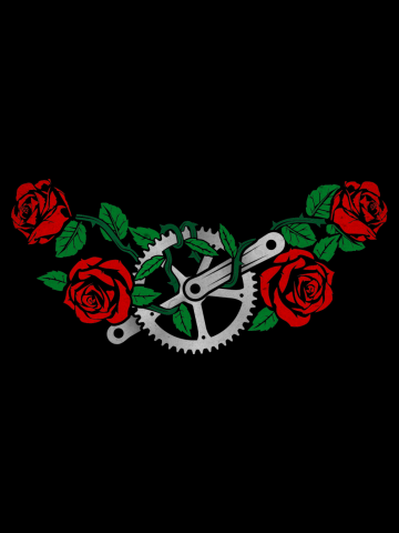 Rose and crank pedals vintage retro style