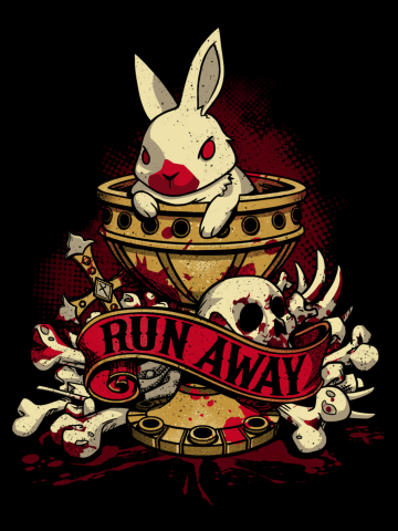 Run Away - Deadly Cute Geek Movie Rabbit