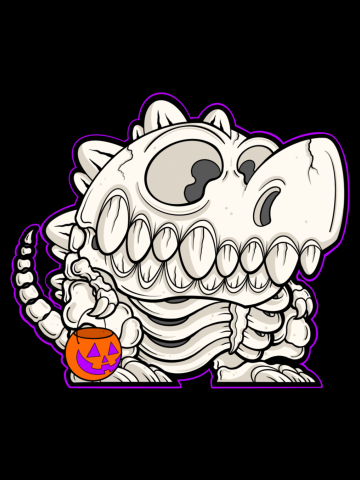 SPITTER SKELETON - (TRICK R TREATER)