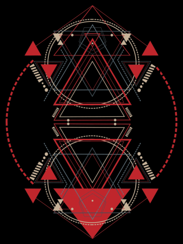 Sacred Geometry - Alien Pyramid - Abstract Geometric