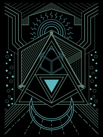 Sacred Geometry - Sun and Moon - Alien Pyramid