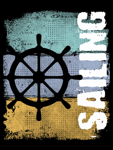 Sailing Vintage Retro Sailboat Helm