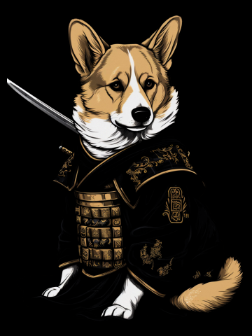 Samurai Puppy Corgi