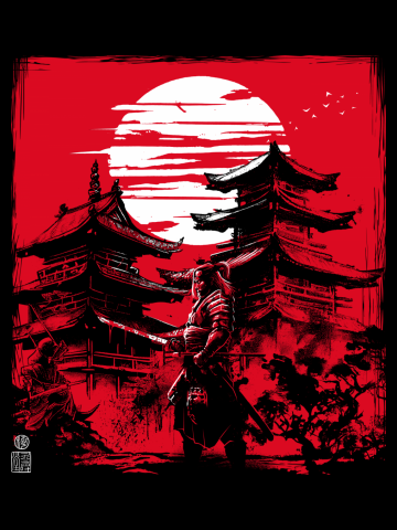 Samurai warrior in feudal Japan
