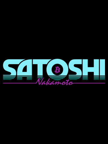 Satoshi Nakamoto in Retro 80s Style for Bitcoin Fans