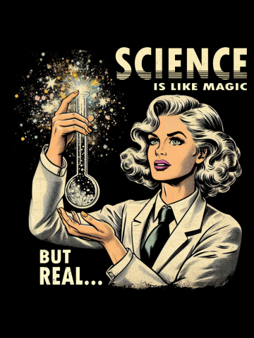 Science is like magic but real funny scientists woman