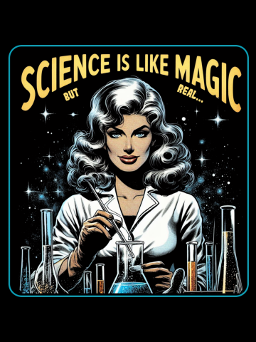Science is like magic but real funny scientists woman