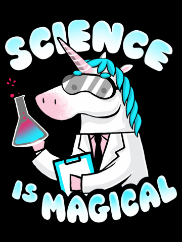 Science is magical - Funny Rainbow Unicorn - Scientist Lab