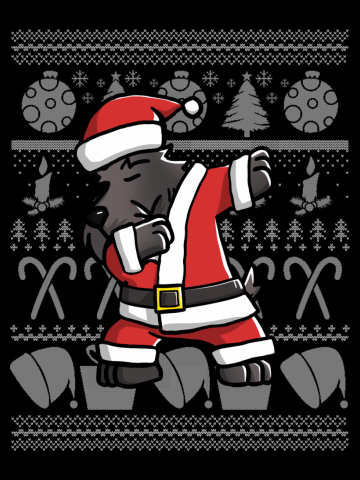 Scottish Terrier Dabbing Dog Dab Dance Move Christmas
