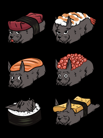 Scottish Terrier Sushi Nigiri