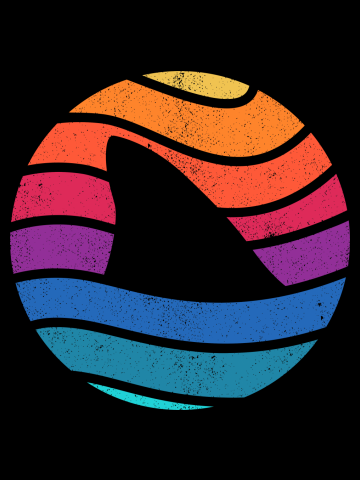 Shark and colorful sea - Shark Week