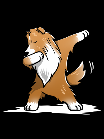 Shetland Sheepdog Dabbing Dog Dab Dance Move