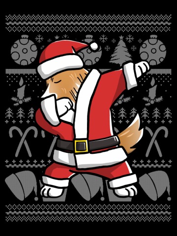 Shetland Sheepdog Dabbing Dog Dab Dance Move Christmas