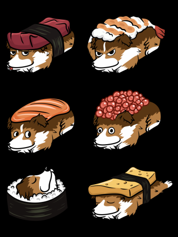 Shetland Sheepdog Sushi Nigiri