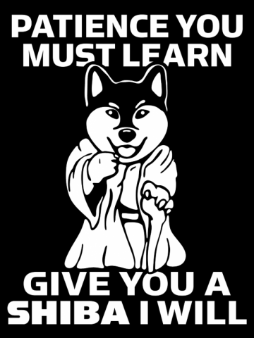Shiba Patience Black (includes various color shirts)