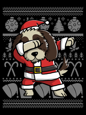 Shih Tzu Dabbing Dog Dab Dance Move Christmas